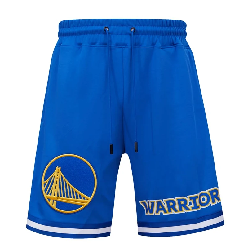 Pro Standard Mens NBA Golden State Warriors Classic Chenille Athletic Short Royal Blue S