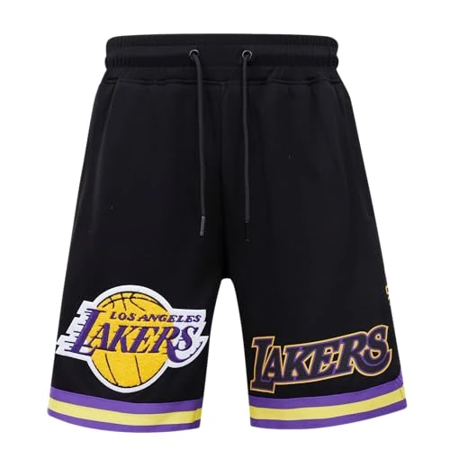 Pro Standard Mens NBA Los Angeles Lakers Classic Chenille Athletic Short Black XL