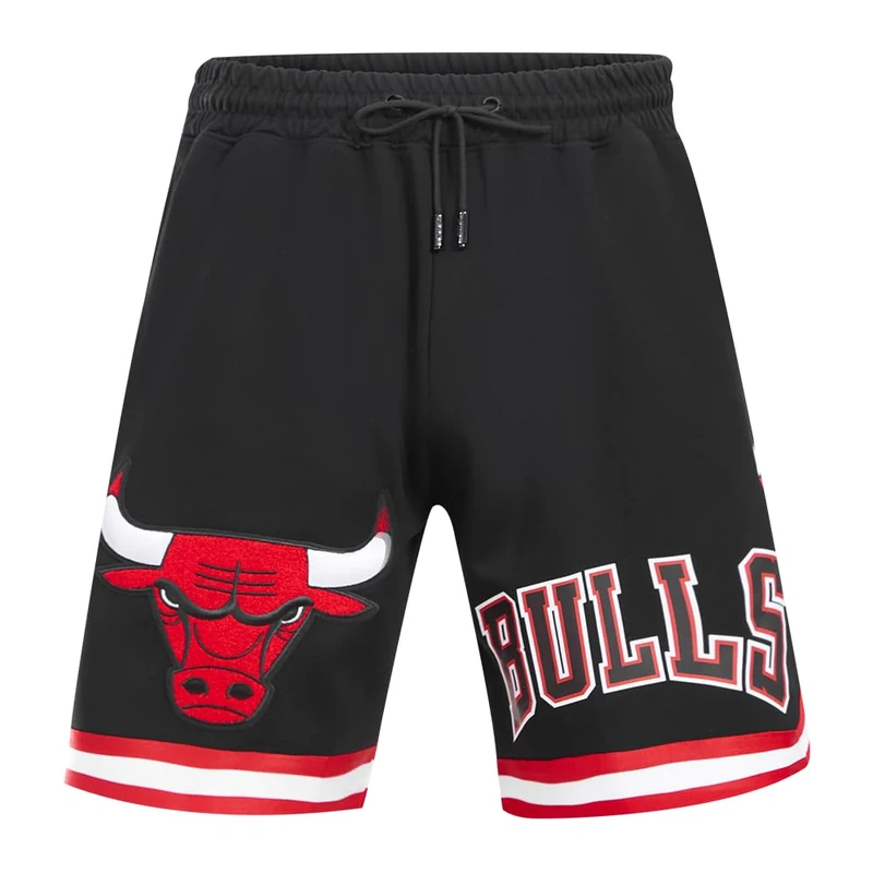Pro Standard Mens NBA Chicago Bulls Classic Chenille Athletic Short Black L