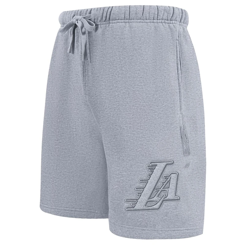 Pro Standard Mens NBA Los Angeles Lakers Neutral Fleece Short Dark Heather Gray XL