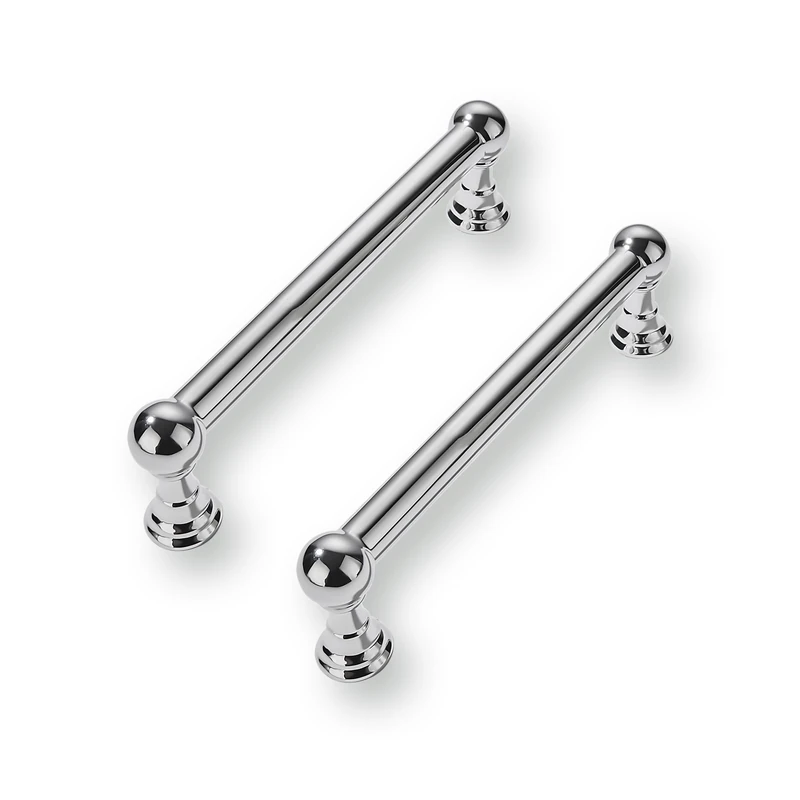 CABDM 4 Inch 10 Pack Solid Kitchen Cabinet Handles Heavy Duty Cabinet Pulls Drawer Pulls Cabinet Hardware Kitchen Handles for Cabinets Poilshed Chrome Cupboard Handles