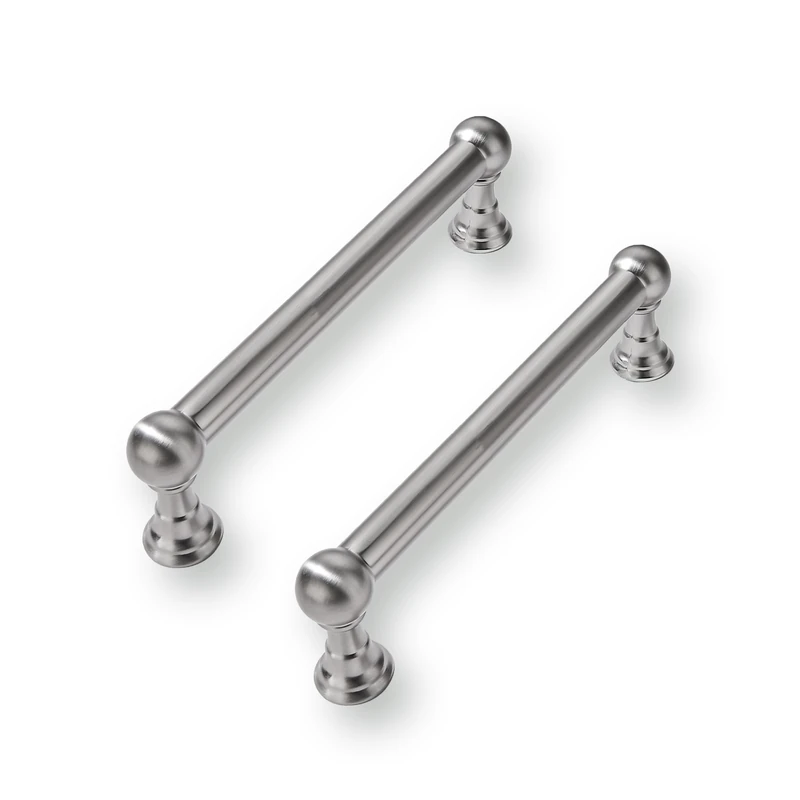 CABDM 4 Inch 10 Pack Solid Kitchen Cabinet Handles Heavy Duty Cabinet Pulls Drawer Pulls Cabinet Hardware Kitchen Handles for Cabinets Brushed Satin Nickel Cupboard Handles