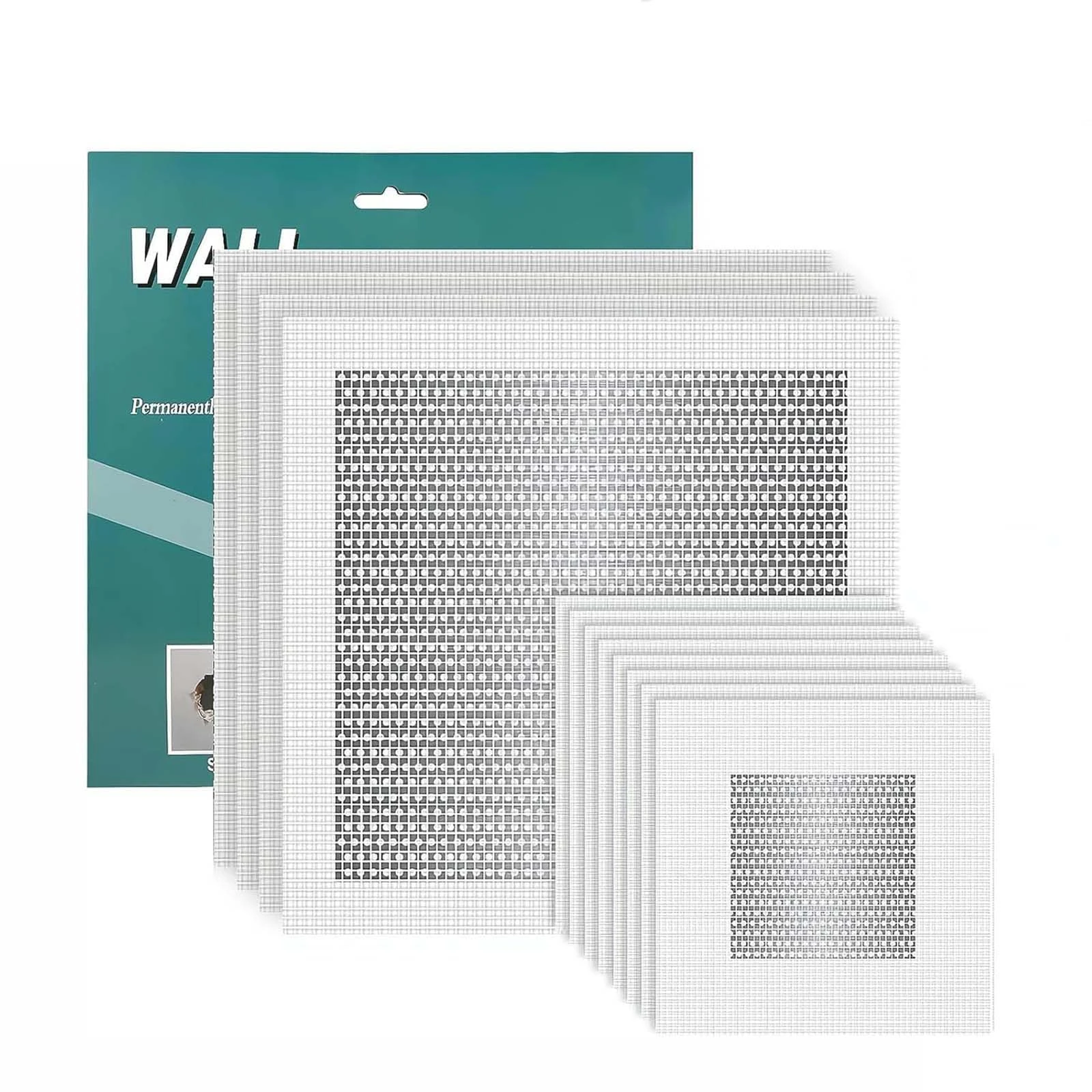 14-Piece Wall Repair Kit: Self-Adhesive Aluminum Mesh Patches for Drywall, Plasterboard, Ceiling Holes – Easy Fix for Walls & Ceilings