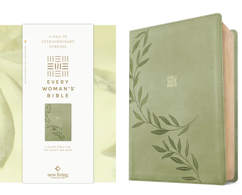 NLT Every Woman's Bible, Filament Enabled, Olive: New Living Translation, Olive Branch Green, Leatherlike, Every Woman’s Bible, Filament Enabled, Red Letter