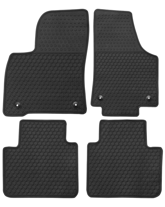 Lwope Car Floor Mats Custom Fit for Volkswagen VW Atlas 5 Seats (Not Fit Cross Sport) Black Rubber All Weather Protection Auto Floor Liners Heavy Duty Odorless