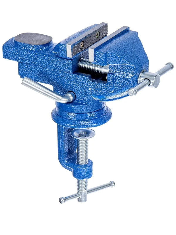 CROWNSHOP Bench Vice 360° Swivel Base Vices forWorkbench Portable Universal Workshop Clamp Adjustable Mini Table Bench Vice Clamp for Workshop Factory (70mm)