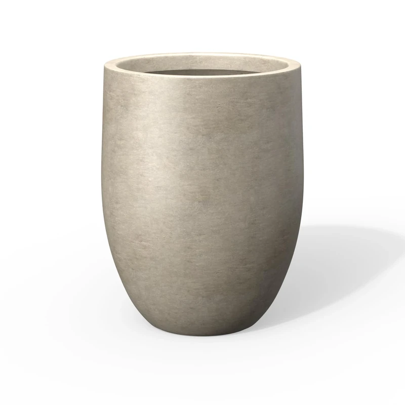 Kante Planter, Weathered Concrete, 21.7" H