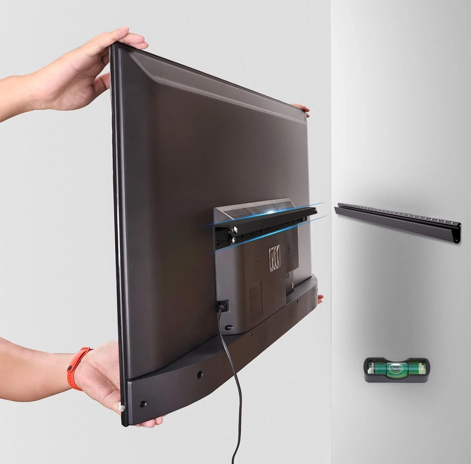 Anteabee Studless Drywall TV Mount for 32-75 inch TVs, No Stud TV Wall Bracket Max VESA 600x400mm up to 150 lbs Universal Fits Most LED LCD Plasma Flat/Curved Screen TVs & Monitors