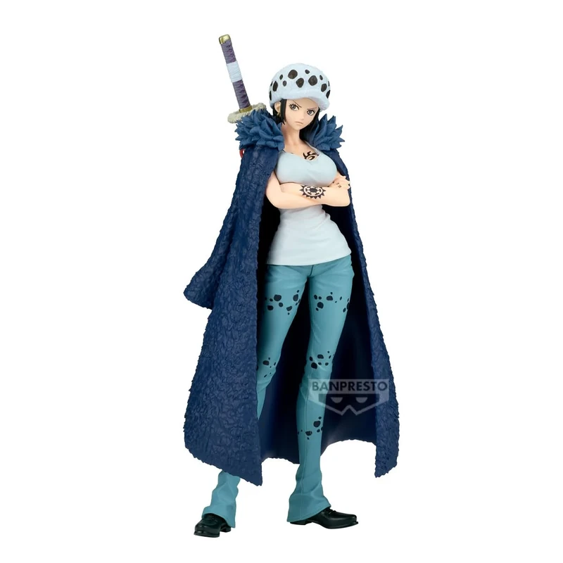 BANPRESTO Trafalgar Law One Piece Collectible Action Figure - Glitter&Glamours - Change Version 23 cm, BP29391P, Multicoloured, Optima for Anime Fans