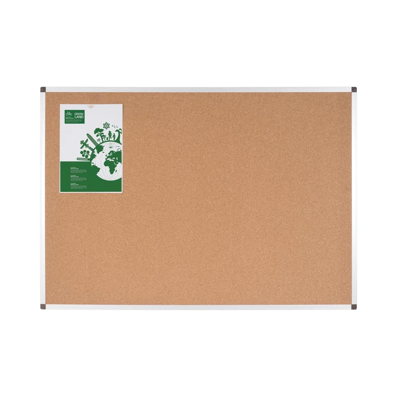 Bi-Office Ayda Biofusion Cork Board, 120x90cm, Cork Surface, Natural Aluminium Frame with Coconut Biocomposites