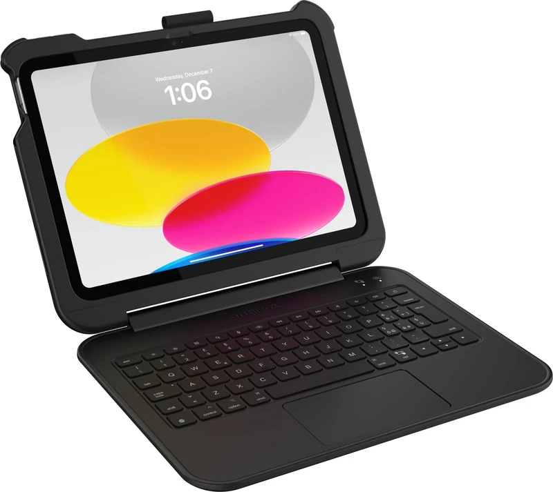 OtterBox Achiever Series Keyboard 360 Case for iPad 10th gen 2022, 11th gen 2025 (A16), Protective case with Italian QWERTY Keyboard, Tested to Military Standards, Black, No Retail Packaging