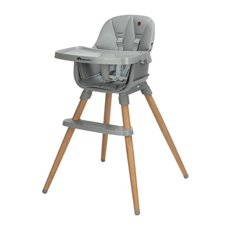 Bebeconfort Avista 2, 4-in-1 High Chair, Evolutionary Baby Highchair, Booster Seat, Dining Chair, Child Chair, 6 Months - 14 Years (9-60 kg), Padded Cushions, Adjustable Shelf, Tinted Grey
