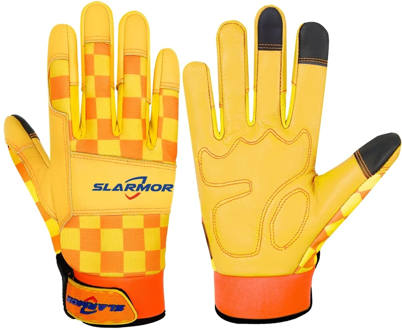 SLARMOR Gardening-Gloves-for-Women, Thorn-Proof and Touchscreen Cowhide Leather-Work-Gloves Breathable Safety Gloves with Grip - Durable Gardening Supplies Gift for Women