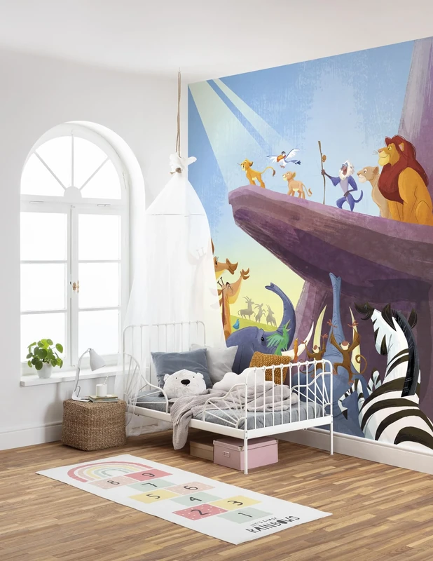 Komar Non-Woven Photo Wallpaper Disney The Lion King Classic Long Live The King Size 200 x 250 cm Children's Wallpaper