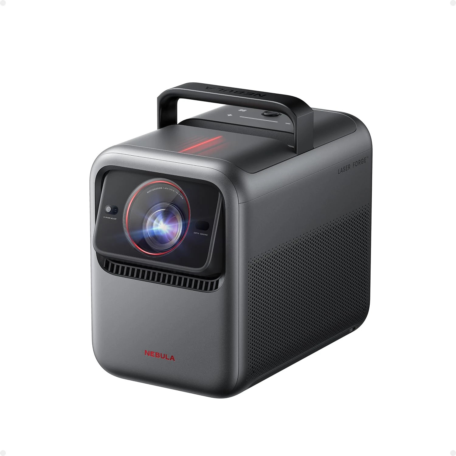 NEBULA X1 Triple Laser 4K Projector, 3,500 ANSI Lumens, 56,000:1 Contrast, 40W Stereo Sound, 0.9-1.5 Optical Zoom, Smart AI, Dolby Vision, 300" Screen, Built-In Micro Gimbal, GTV, Handle