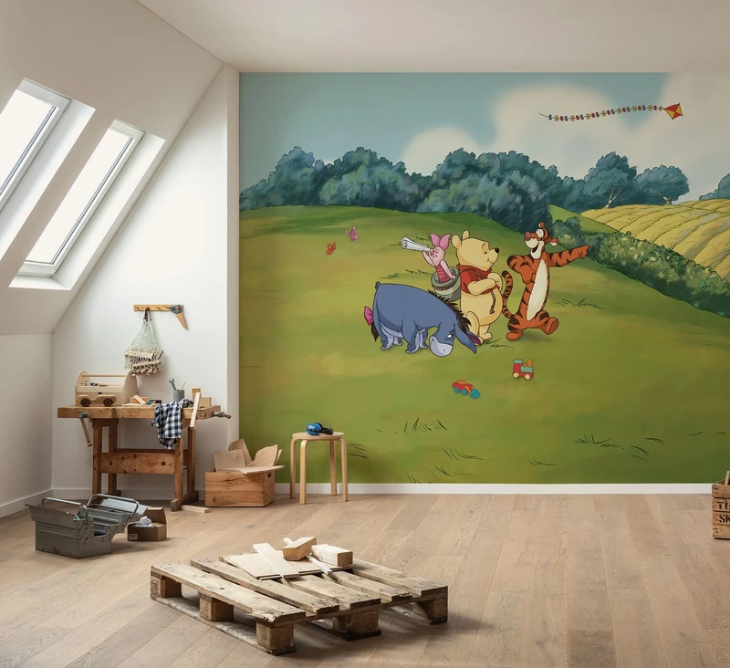 Komar Non-Woven Photo Wallpaper - Disney Winnie The Pooh Adventure - Size 300 x 250 cm - Children's Wallpaper