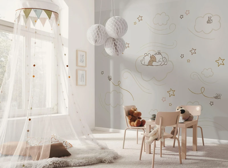 Komar Non-Woven Photo Wallpaper Disney Winnie The Pooh Sleepy Little Bear Size 300 x 250 cm Children's Wallpaper