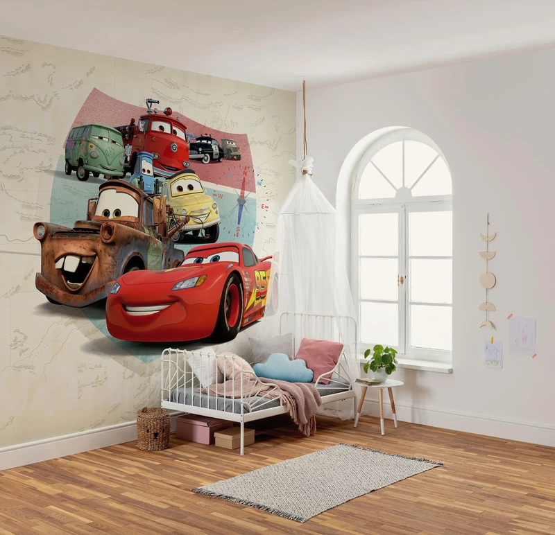 Komar Non-Woven Photo Wallpaper - Disney and Pixar Cars Open Road - Size 250 x 250 cm - Children's Wallpaper