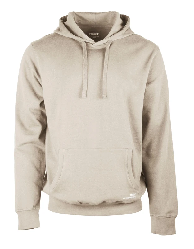OWN Men's Brushed Hoodie, Ecru, XL