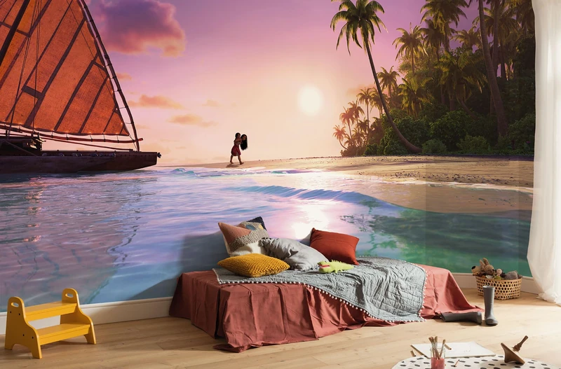 Komar Non-Woven Photo Wallpaper - Disney Moana 2 Ocean Spirit - Size 500 x 250 cm - Children's Wallpaper