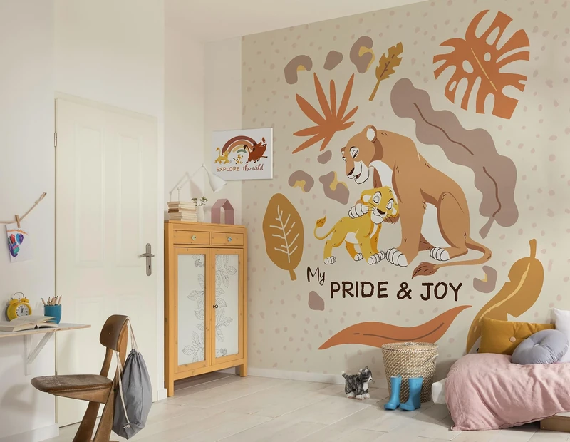 Komar Non-Woven Photo Wallpaper - Disney The Lion King My Pride and Joy - Size 250 x 250 cm - Children's Wallpaper