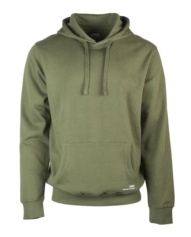 OWN Men's Brushed Hoodie, Military Green, S