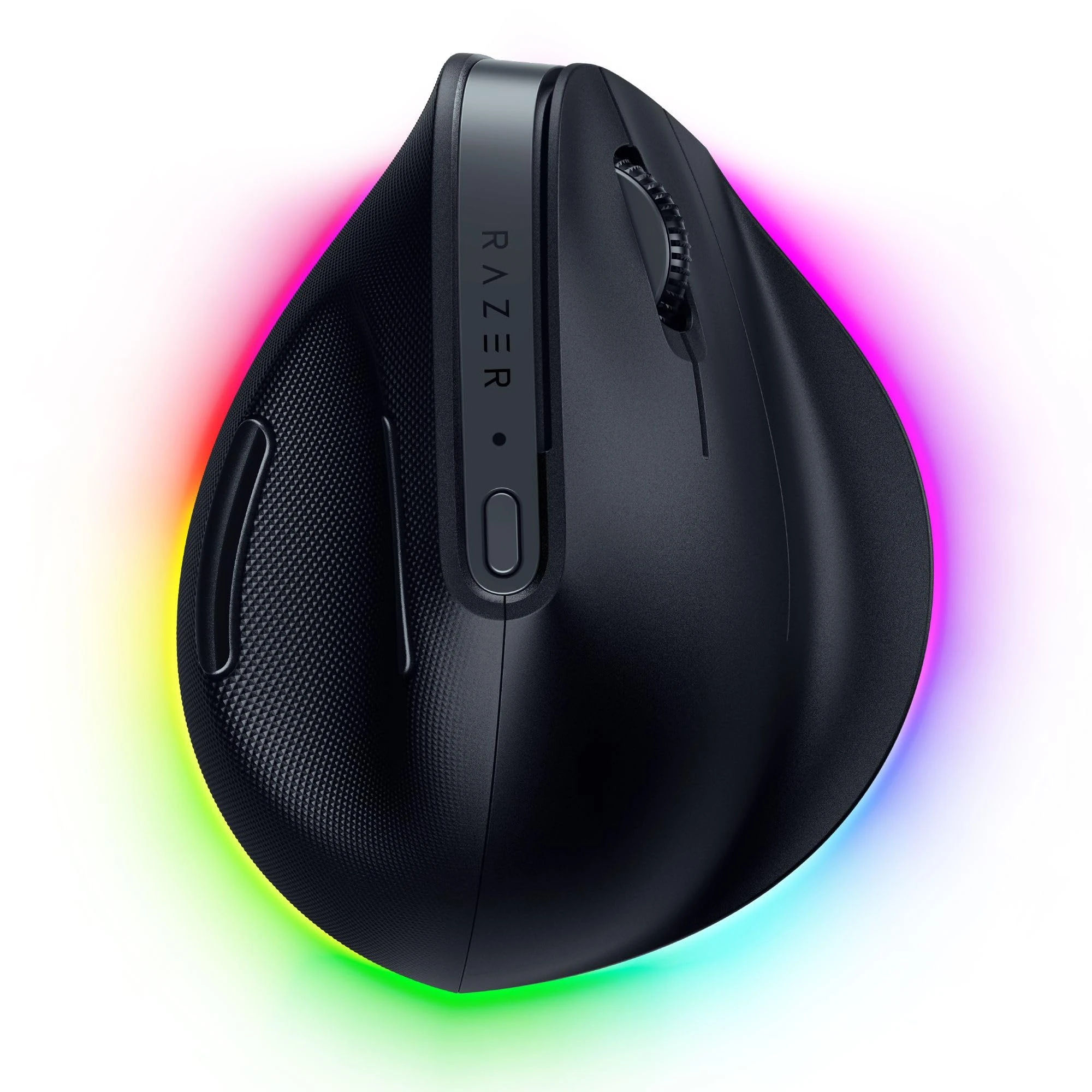 Razer Pro Click V2 Vertical - Vertical ergonomic wireless mouse for right-handed users - AI Prompt Assistance - 30K Optical Sensor - Windows & Mac (up to 6 months battery life, Chroma RGB) Black