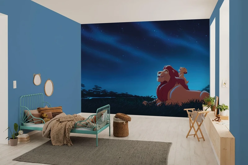 Komar Non-Woven Photo Wallpaper - Disney The Lion King Stargazing - Size 350 x 250 cm - Children's Wallpaper