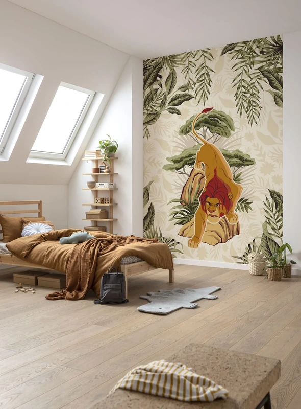 Komar Non-Woven Photo Wallpaper - Lion King Long Live The King - Size 200 x 280 cm - Children's Wallpaper