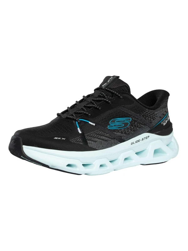 Skechers Men's Glide-Step Altus Slip-On Sneakers - Black/Aqua