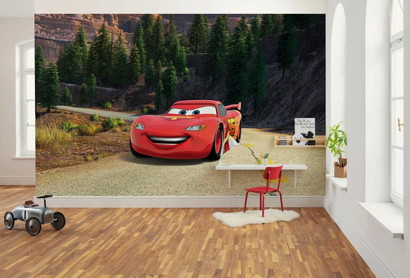 Komar Non-Woven Photo Wallpaper Disney and Pixar Cars Every Road has a Story Size 400 x 250 cm Children's Wallpaper