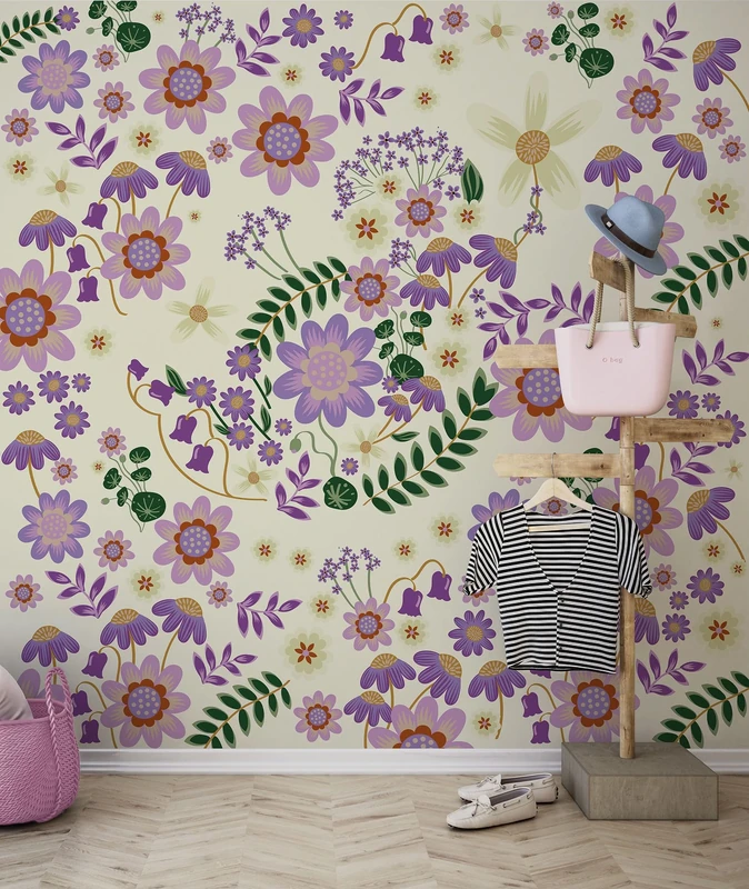 Komar Non-Woven Photo Wallpaper Disney Minnie Mouse Gardening Club Beige Size 250 x 250 cm Children's Wallpaper