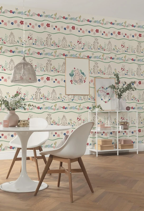 Komar Non-Woven Photo Wallpaper - Disney Winnie The Pooh Friends in Garden - Size 300 x 250 cm - Children's Wallpaper