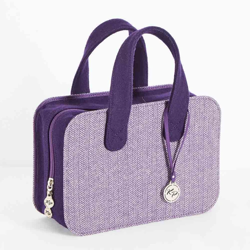 KnitPro Soft Artificial Suede Lined Snug Doctor Bag - for Storing Knitting, Crocheting, and Embroidery Accessories, 27.5 x 18.5 x 10cm - 1 Piece