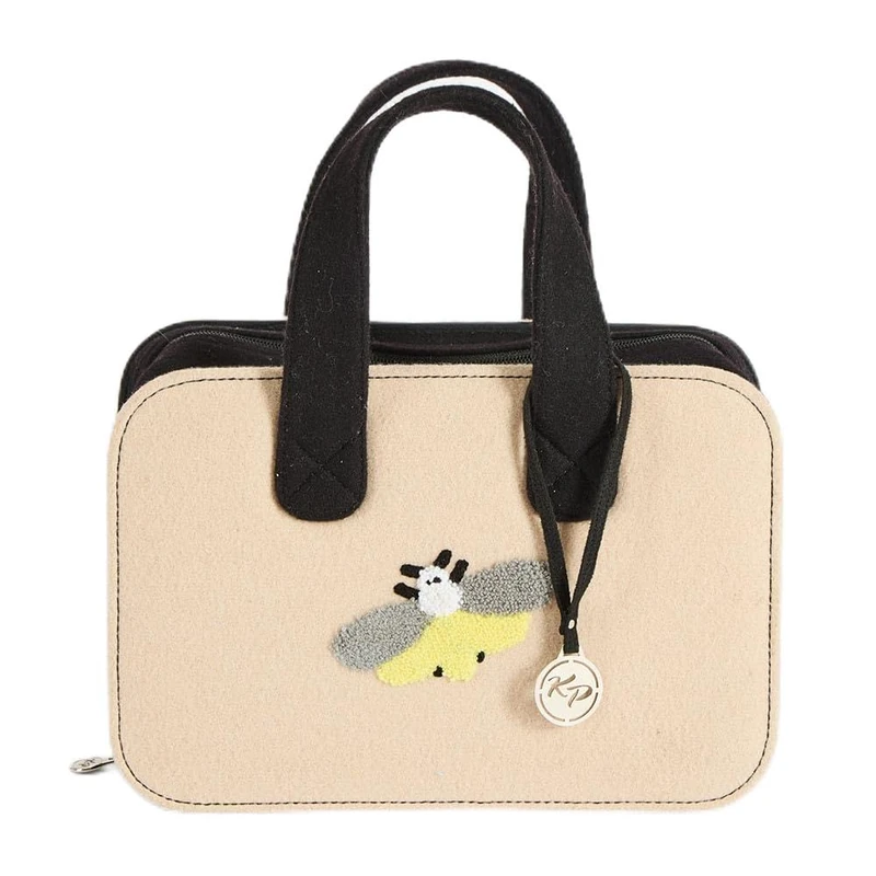 KnitPro Bumblebee Doctor Bag - Handy Rectangular Design, for Yarn, Knitting Needles and Accessories, Lined Fabric, 27.5 x 18.5 x 10cm - 1 Piece