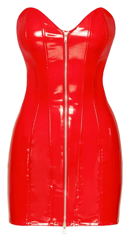 Black Level Women's Vinyl Dress Red XL