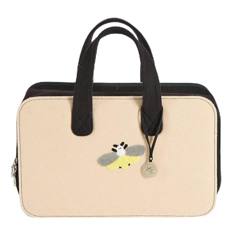 KnitPro Bumblebee Doctor Bag - Handy Rectangular Design, for Yarn, Knitting Needles and Accessories, Lined Fabric, 38 x 24 x 15cm - 1 Piece