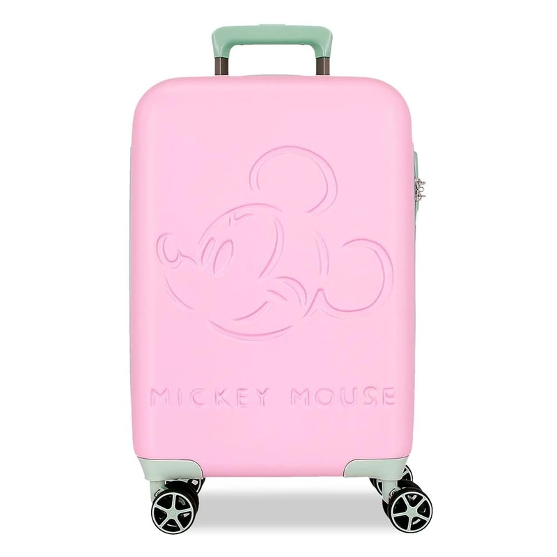 Disney Mickey Crazy Trip Cabin Suitcase Pink 36x55x20cm Rigid 2.5kg TSA Lock ABS 2.5kg 39.6L Hand Luggage, Pink, One Size, Cabin Suitcase