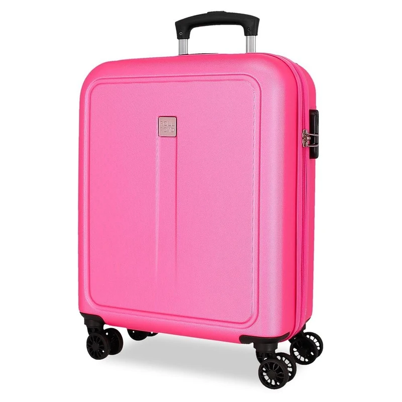 Roll Road Cambodia Cabin Suitcase Pink 40x55x20cm Rigid 2.9kg Combination Lock Side ABS 2.9kg 37L Hand Luggage, Pink, One Size, Cabin Suitcase