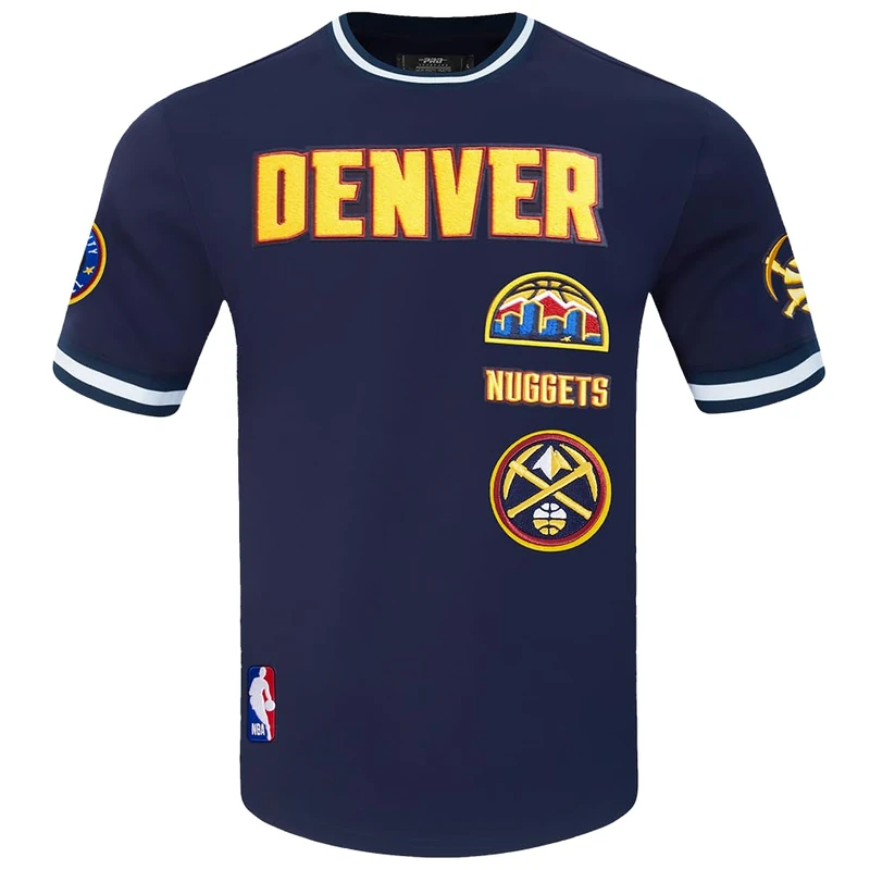 Pro Standard Mens NBA Denver Nuggets Retro Classics Short Sleeve Tee Midnight Navy S