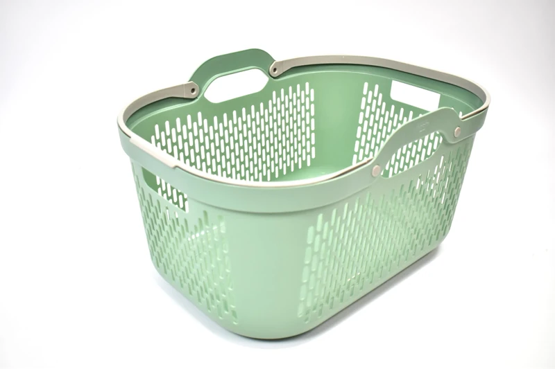Addis Signature Laundry Basket 45 Litre family Wash Load Durable Stylish Premium Design for Home Use with Easy-to-Carry long Handles, UK made, Sage & Mushroom - Image 1