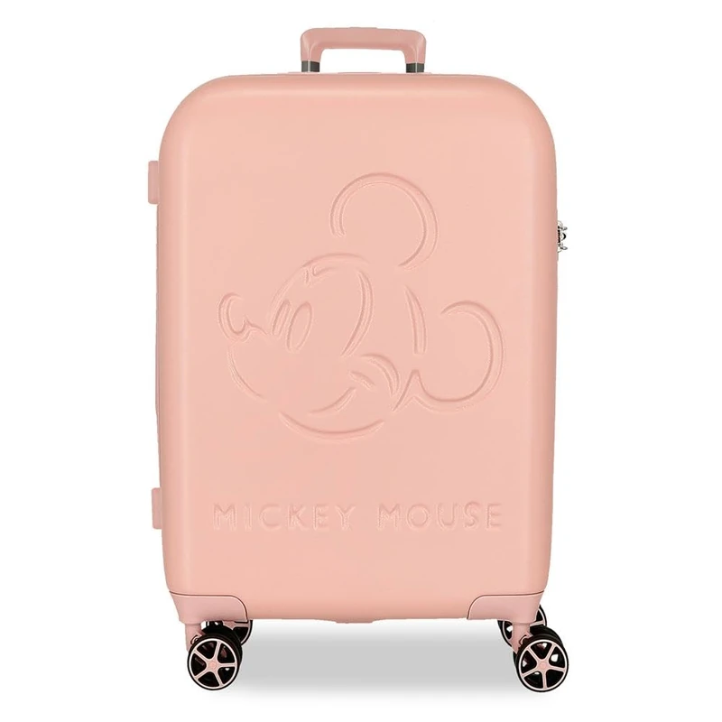Disney Mickey Good Trip Medium Suitcase Pink 49 x 70 x 27 cm Hard Case 3.85 kg TSA Lock ABS 3.8 kg 92.61L Extendable, Pink, One Size, Medium Suitcase