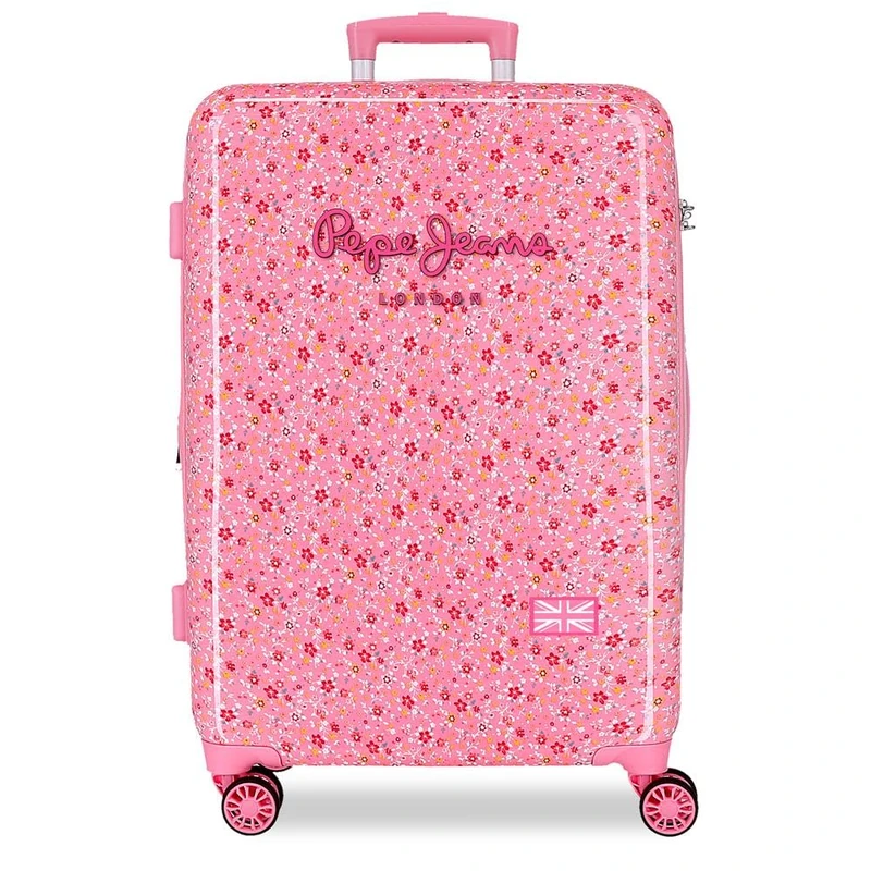 Pepe Jeans Alenka School Backpack, Blue, Adjustable Straps for Comfortable Carry, Multiple Compartments, Joumma Bags, Pink, One Size, Medium Suitcase