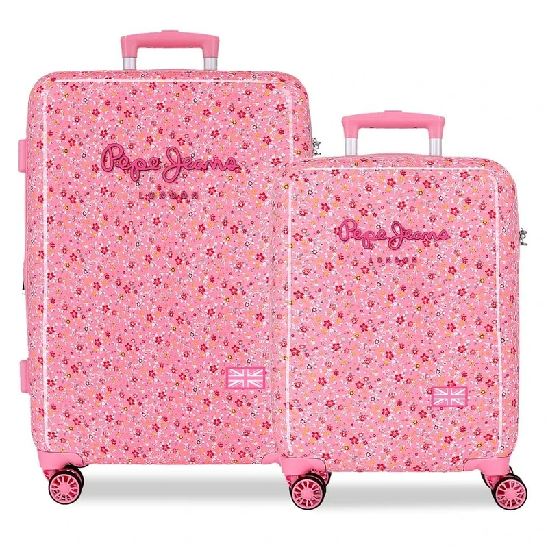 Pepe Jeans Alenka School Backpack, Blue, Adjustable Straps for Comfortable Carrying, Various Compartments, Joumma Bags, Rose red, Taglia Unica, Suitcase Set