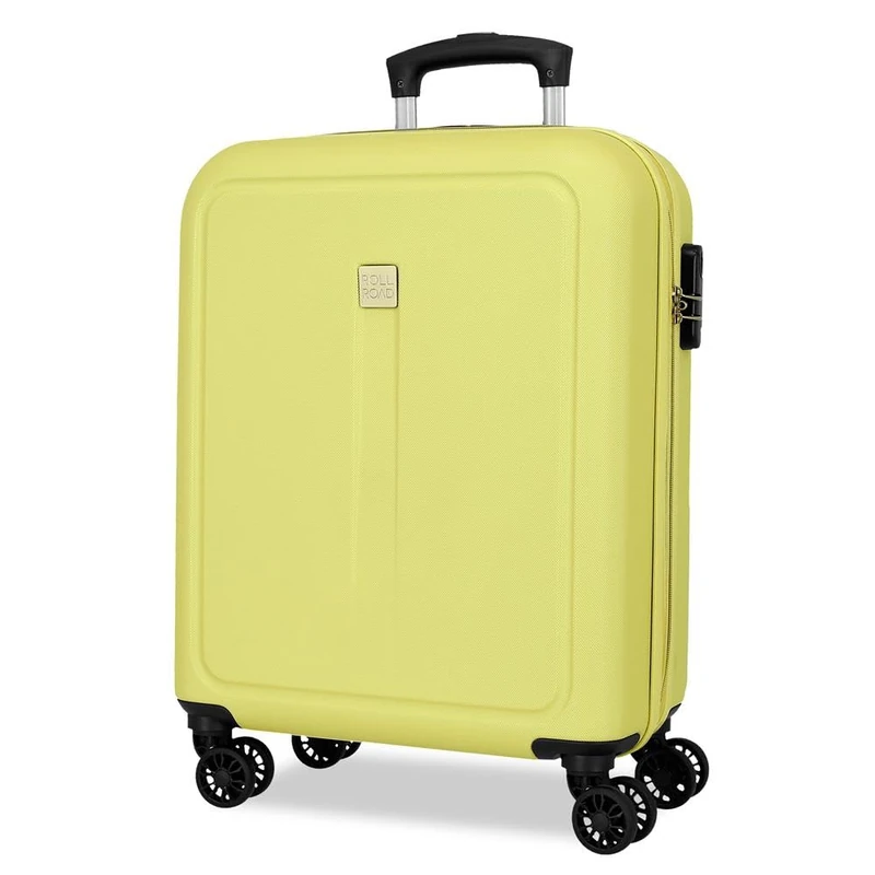 Roll Road Cambodia Cabin Suitcase Yellow 40x55x20cm Rigid 2.9kg Combination Lock Side ABS 2.9kg 37L Hand Luggage, Lemon Tree, One Size, Cabin Suitcase