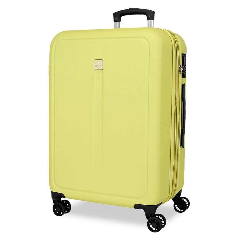 Roll Road Cambodia Cabin Suitcases, Set Hard ABS Suitcases, Different Sizes, Combination Lock Side 4 Wheels Double Luggage Hand Luggage, Lemon Tree, One Size, Large Suitcase