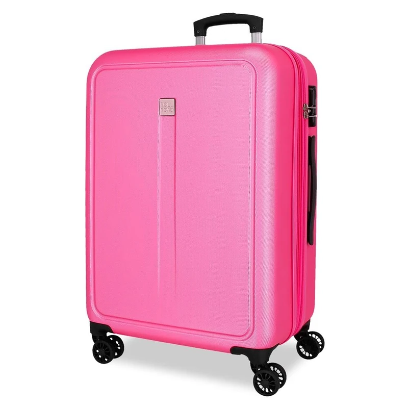 Roll Road Cambodia Cabin Suitcases, Set Hard ABS Suitcases, Different Sizes, Combination Lock Side 4 Wheels Double Luggage Hand Luggage, Light Pink, One Size, Large Suitcase