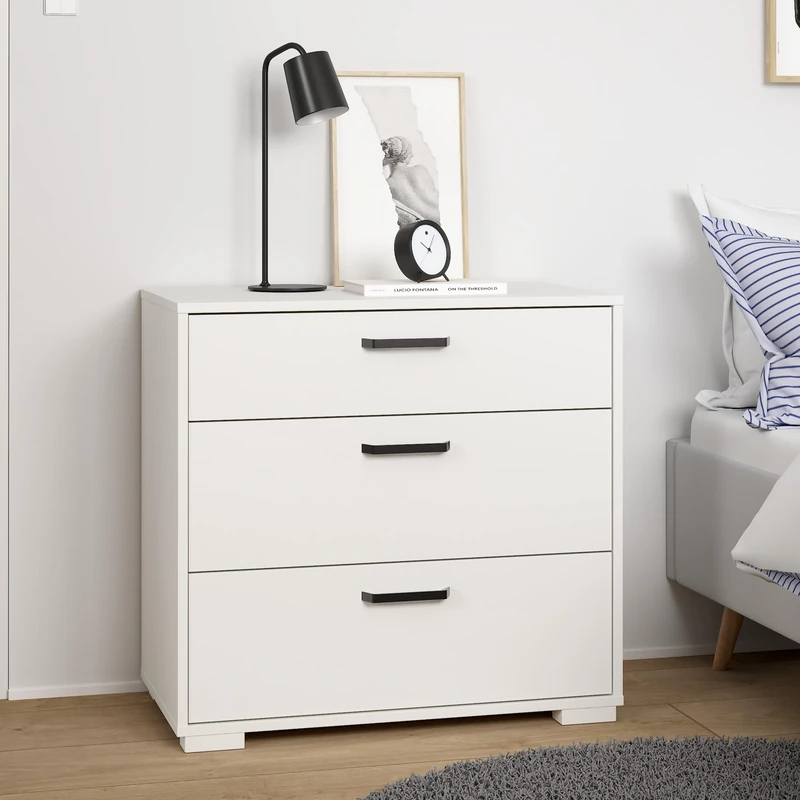 Tvilum Sofia 3 Drawer Chest White 70cm W x 66.5cm H x 40cm D - Image 1