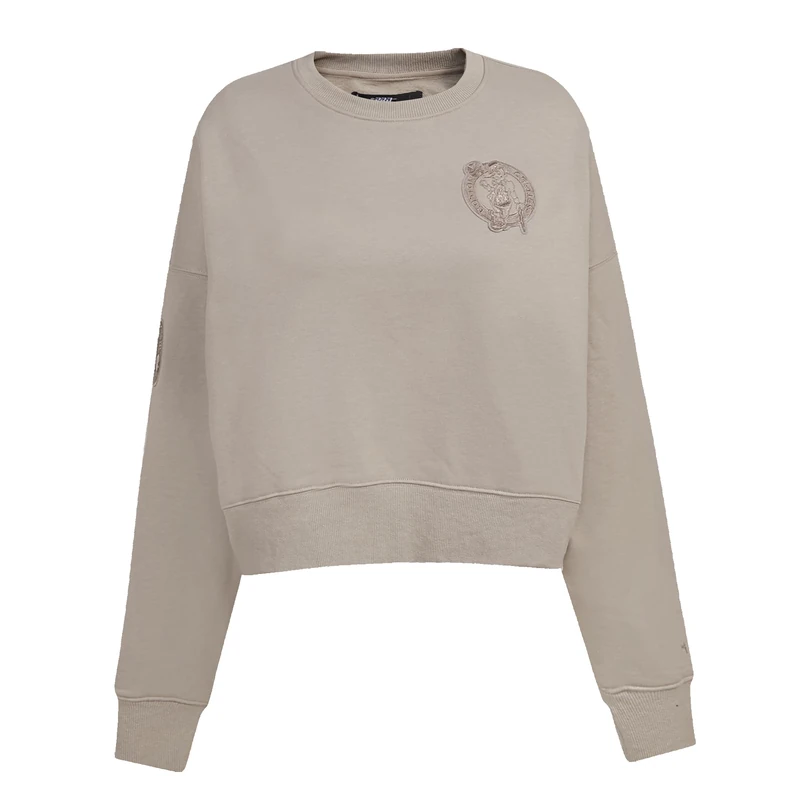 Pro Standard Womens NBA Boston Celtics Neutral Crewneck Sweatshirt Taupe XL