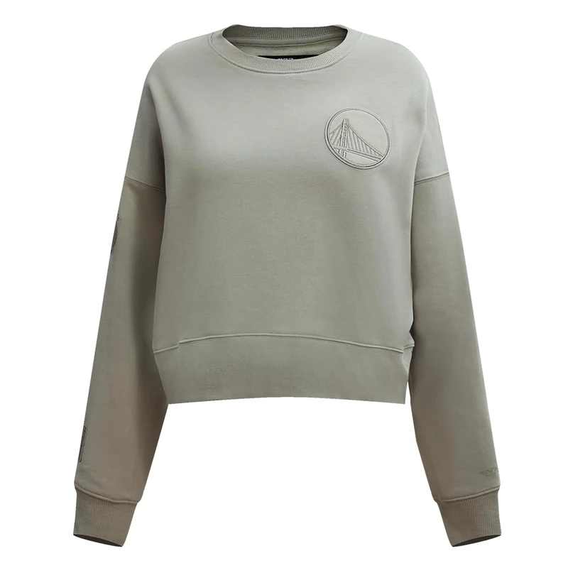 Pro Standard Womens NBA Golden State Warriors Neutral Crewneck Sweatshirt Taupe 2XL